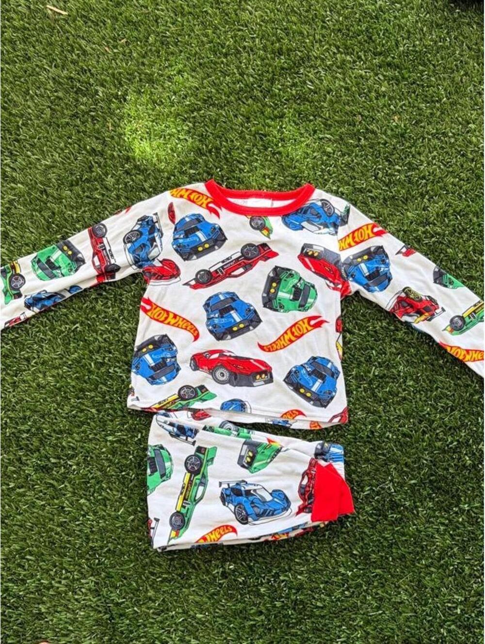 Hot Wheels Kid's Multi and White Pajama